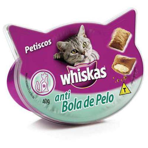 Petisco Whiskas Temptations Anti Bola de Pelo - 40gr