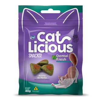 Petiscos Cat Licious Dental Fresh Snack 40g