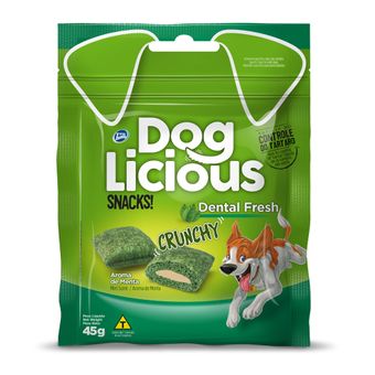 Petiscos Dog Licious Dental Fresh Snack Crunchy 45g