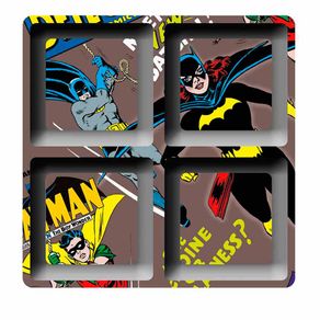 Petisqueira Quadrada Batgirl Batman Dc Comics Marrom - 4 Divisorias