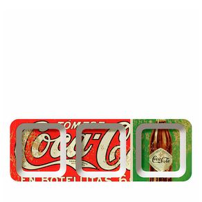 Petisqueira Retangular em Botellitas Coca Cola - 3 Divisorias