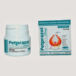 PETPRAZOL 20mg - Frasco com 30 Comprimidos