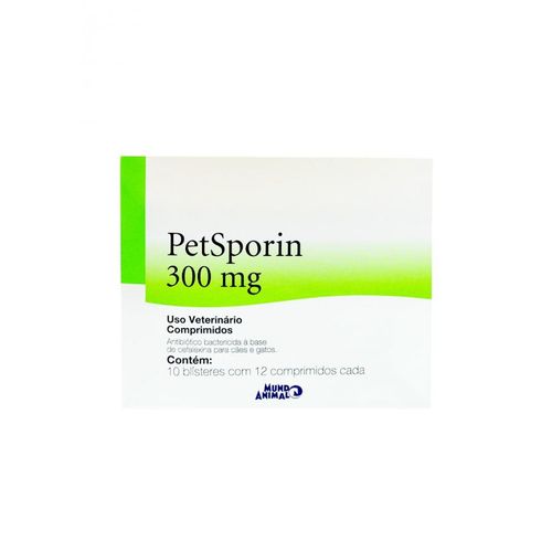 Petsporin 300mg -12 Comprimidos _ Mundo Animal 300mg