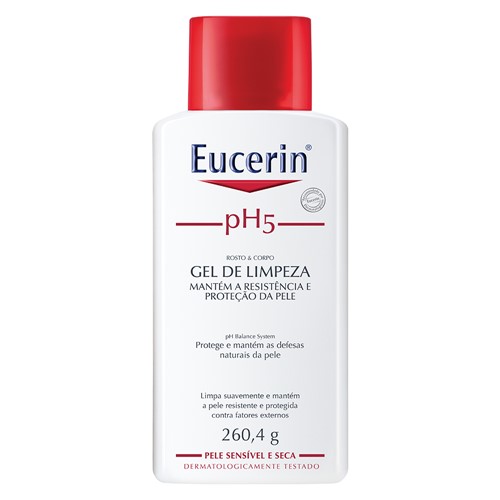 PH5 Skin-Protection Syndet Eucerin Gel de Limpeza para Pele Sensível com 260,4g