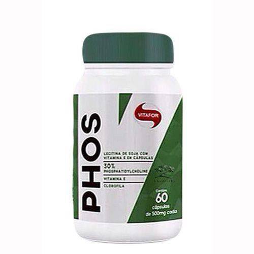 Phos Lecitina de Soja - 60 Cápsulas - Vitafor
