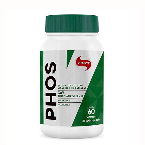 Phos Lecitina de Soja - Vitafor (cápsulas) – 120 Cápsulas