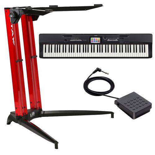 Piano Digital Casio Px360 + Estante Stay 700/01 Vermelha