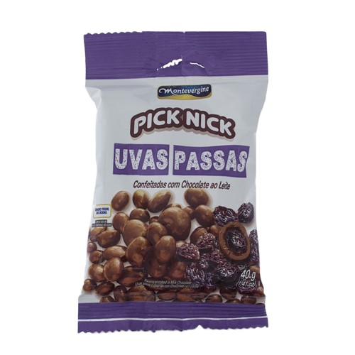 Pick Nick Montevérgine Uva Passa Coberta com Chocolate com 40g