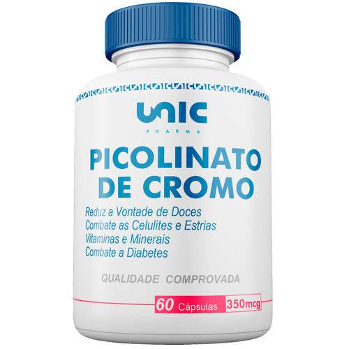 Picolinato de Cromo 350mcg 60 Caps Unicpharma