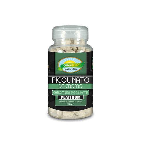 Picolinato de Cromo Platinum - 180 Cápsulas (800mg) - Nutrigold