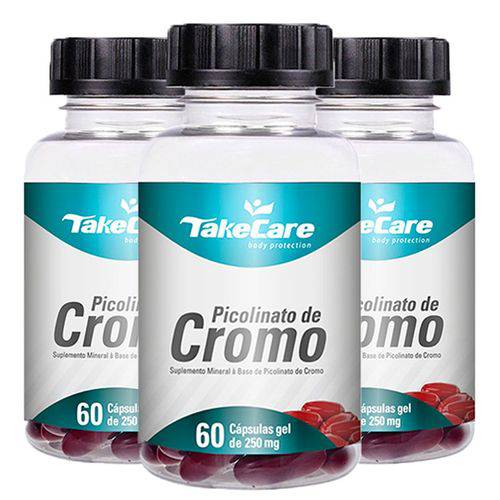 Picolinato de Cromo - 3 Un de 60 Cápsulas - Take Care