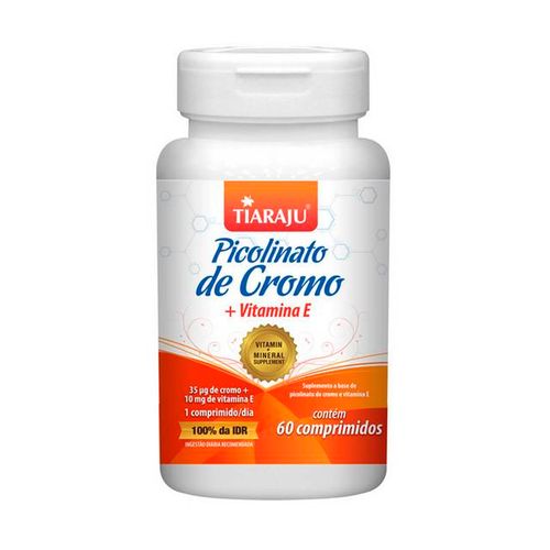 Picolinato de Cromo + Vitamine e - Tiaraju - 60 Comprimidos de 250mg