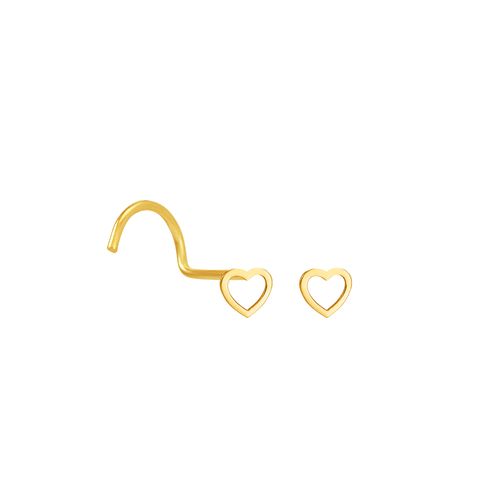 Piercing de Nariz em Ouro 18K Coração - AU5332