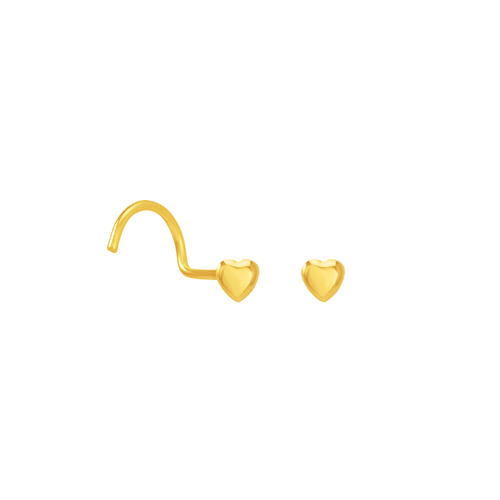 Piercing de Nariz em Ouro 18K Coração - AU5330