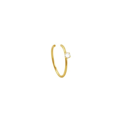 Piercing em Ouro 18K Argola com Zircônia - AU3362