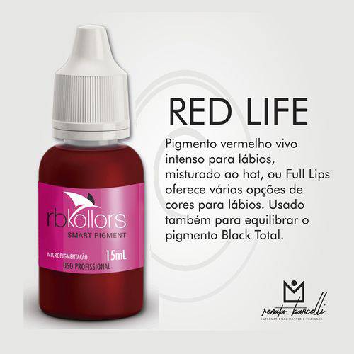 Pigmento Rb Kollors para Micropigmentação Cor Red Life