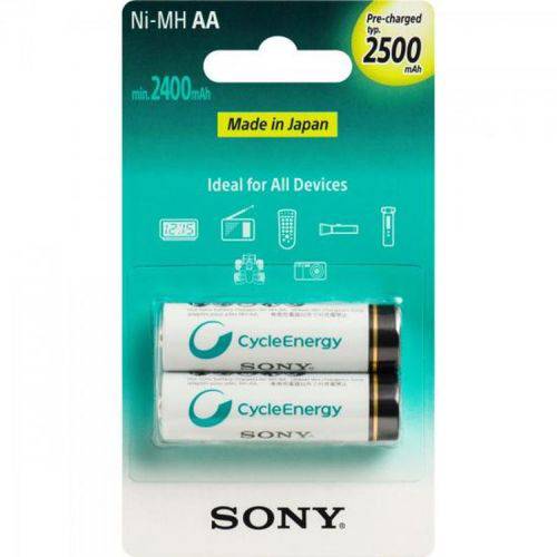 Piilha Recarregável Sony Aa B2gn 2500 Mah Cartela com 2 Unidades - Sony