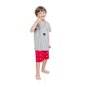 Pijama Curto Malha Alasca Masculino Kids