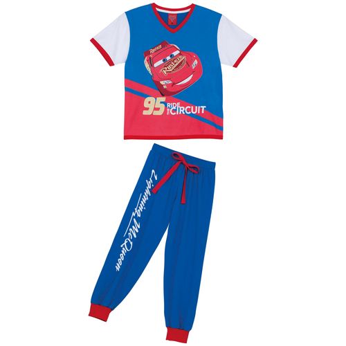 Pijama Disney Carros M.C. (Infantil) Tamanho: 12 | Cor: Azul Aquatico