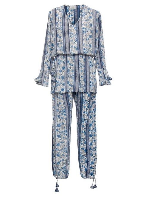 Pijama Indian Estampado Azul Tamanho P
