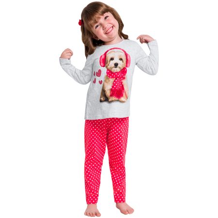 Pijama Infantil Feminino Blusa + Calça Kyly 207007.0001.1