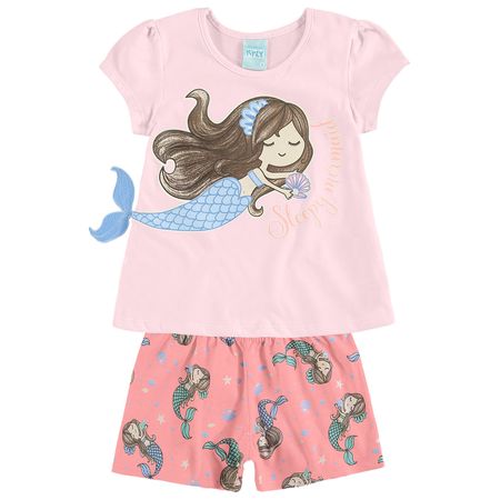Pijama Infantil Feminino Blusa + Short Kyly 109434.40074.6