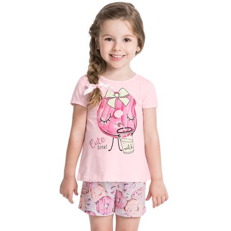 Pijama Infantil Feminino Blusa + Short Kyly 109273.0001.2