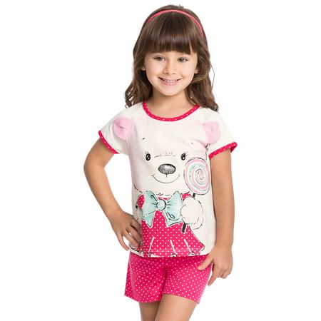 Pijama Infantil Feminino Blusa + Short Kyly 109275.0001.1