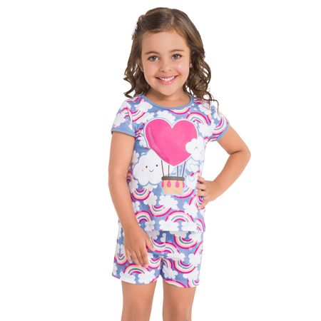 Pijama Infantil Feminino Blusa + Short Kyly 109779.12868.1