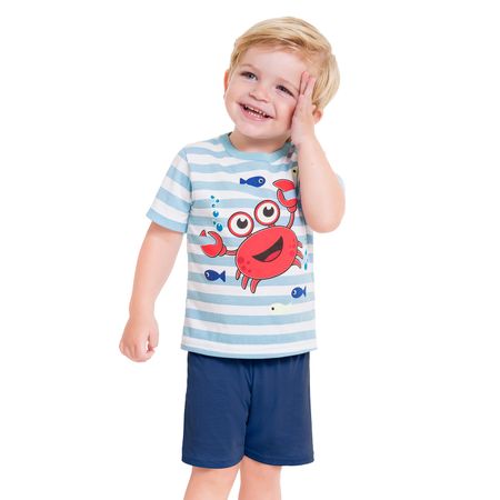 Pijama Infantil Masculino Camiseta + Bermuda Kyly 109790.6837.1