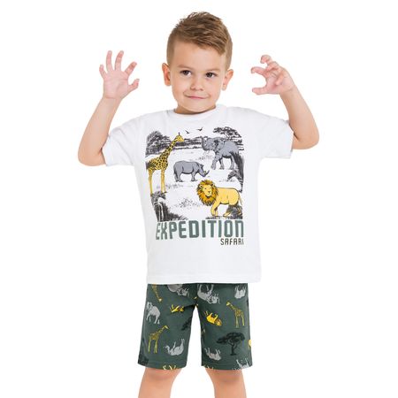 Pijama Infantil Masculino Camiseta + Bermuda Kyly 109796.0001.1