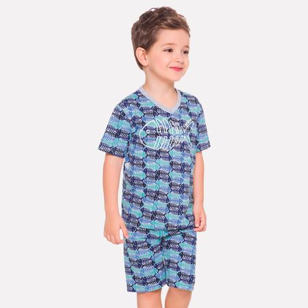 Pijama Infantil Masculino Camiseta + Bermuda Milon M6335.0020.4