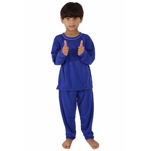 Pijama Infantil Masculino Manga Longa Azul