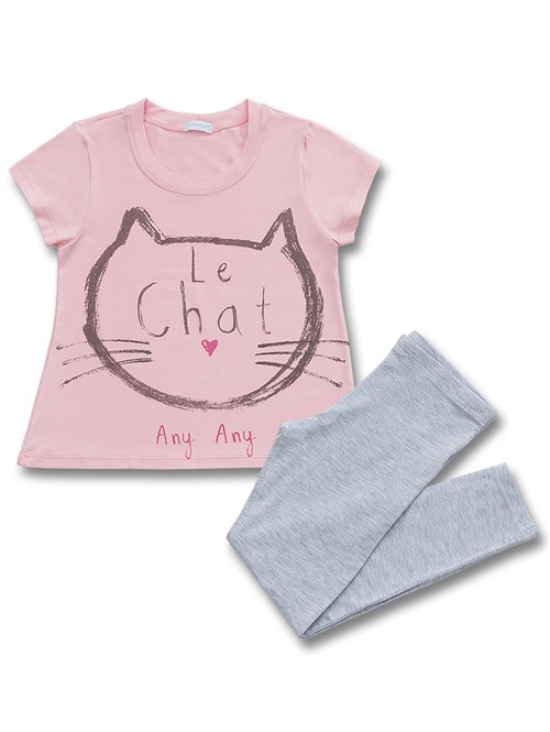 Pijama Infantil Petit Chat Rosa 04