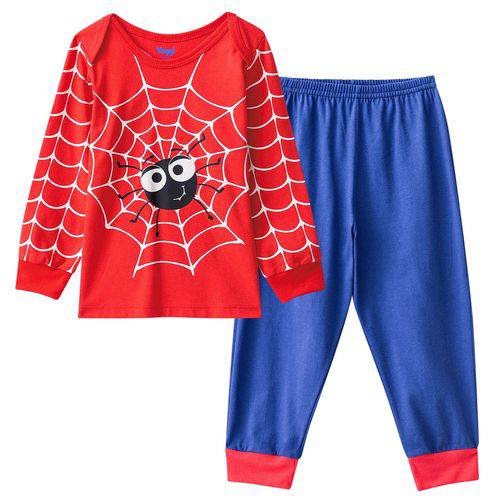 Pijama Longo Bebê - Super Herói Aranha