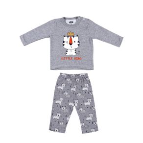 Pijama Longo Flik Infantil para Bebê Menino - Cinza M