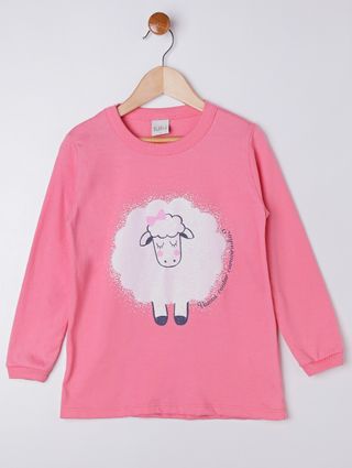Pijama Longo Infantil para Menina - Coral