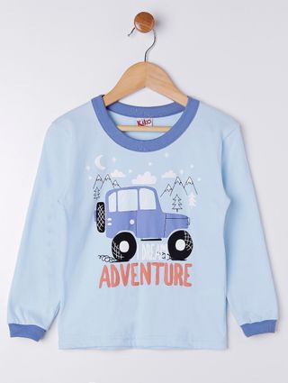 Pijama Longo Infantil para Menino - Azul