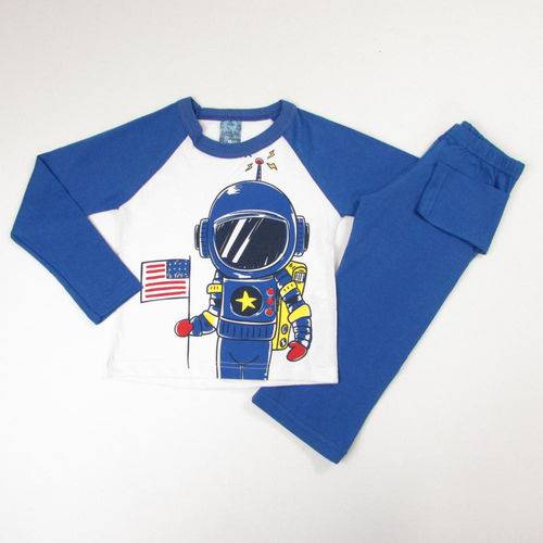Pijama Longo Masculino Estampado Astronauta 1725 - Sport Sul