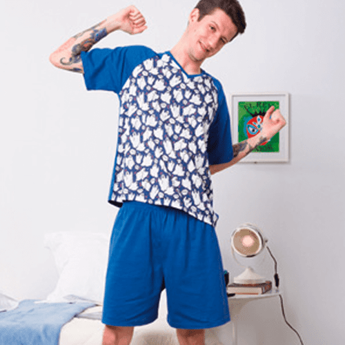 Pijama Lupo Urban (Adulto) Tamanho: Gg | Cor: Azul