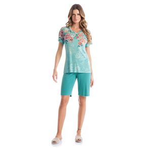 Pijama Maria C/ Bermuda Verde Jade/P