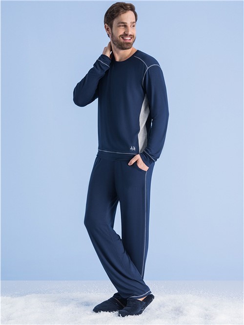 Pijama Masculino Airton Azul Marinho M