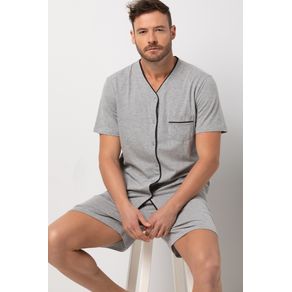 Pijama Masculino Camisa com Bermuda - Eternity P
