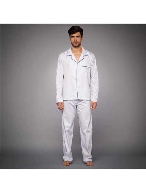Pijama Masculino Longo Diogo Estampado Branco M