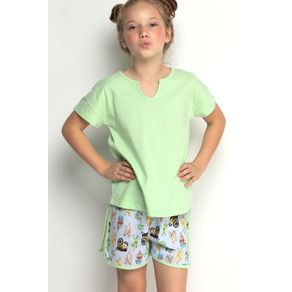 Pijama Mini Mc C/ Detalhe Gola e Short - Sorvete e Cachorros 6