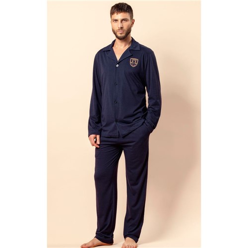 Pijama Mixte Masculino 9280 Cardigan com Calça P