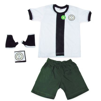 Pijama Temático Super-Herói Verde e Branco - Lé com Cré-2anos