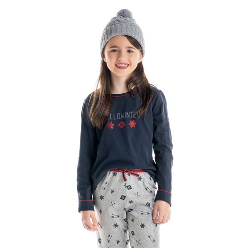Pijama Winter Infantil Feminino Mescla Brand/02