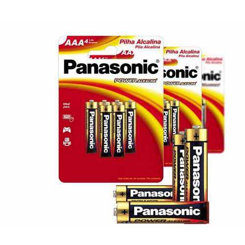 Pilha Alcalina Palito Aaa Panasonic 10 Cartela com 6 Unidades