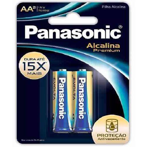 Pilha Alcalina Premium Pequena Aa Panasonic 16 Cartelas com 2 Unidades